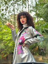 Peaky leather jacket Silver